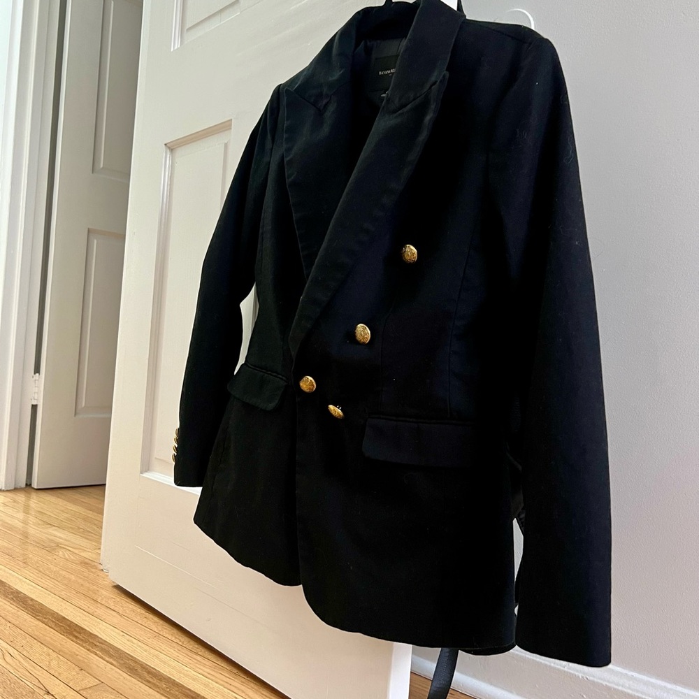 Banana republic black blazer golden buttons